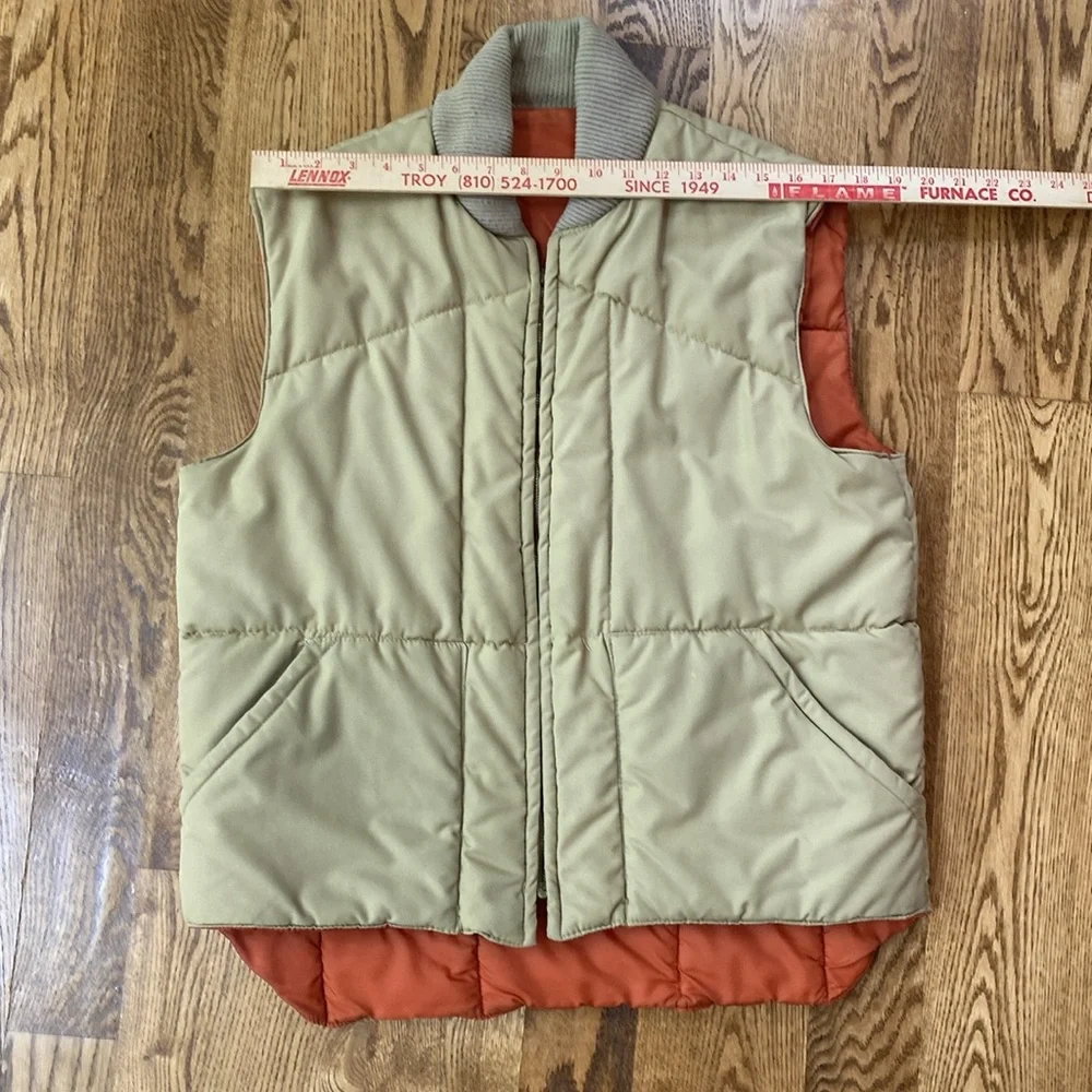 Vintage puffer hunting sportsman hunting vest outdoorsman reversible unisex